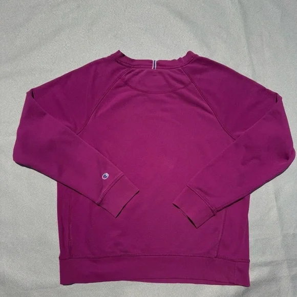 Vintage Champion Women's Purple Crew Neck Long Sleeve Casual Sweatshirt M - Picture 6 of 7